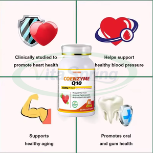 VitaSpring Cápsulas de gelatina blanda de 1000mg Soluble en agua Coenzima <span class=keywords><strong>Q10</strong></span> <span class=keywords><strong>Coq10</strong></span> cápsulas blandas Halal a granel de etiqueta privada OEM - Product Image 2