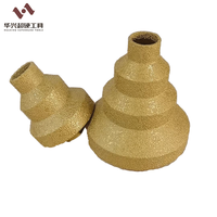 4 en 1, fraise conique multicouche diamantée brasée M14 de 20-35-50-75 mm, outil de dégrossissage pour utilisation humide et sèche, foret à chanfreiner en escalon