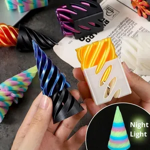Cône Torsadé Télescopique 3D Imprimé en 3D, Anti-Stress, Gadget de Bureau pour l'Anxiété au Bureau, Vente en Gros, Jouet Artistique Personnalisé - Product Image 2