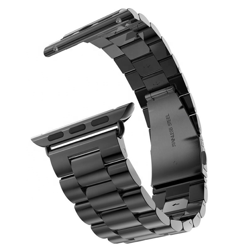 Сменный ремешок из нержавеющей стали для iWatch 41 45 38 40 42 44 мм, классическая застежка для смарт-часов Apple Series 7 6 5 4 3 SE