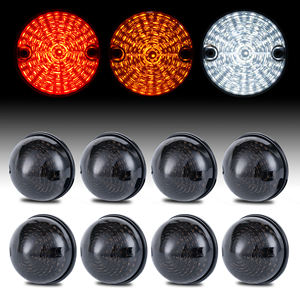 8 Uds Kit de actualización de Led para <span class=keywords><strong>Land</strong></span> <span class=keywords><strong>Rover</strong></span> 90/110 1983-1990 <span class=keywords><strong>Defender</strong></span> 1990-2016 ámbar rojo blanco actualización delantera redonda Led luz indicadora - Product Image 6