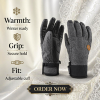 Nouveaux Gants de Ski Hiver 2026 pour Hommes et Femmes, Thermiques, Imperméables, Respirants, Coupe-Vent, en Cuir, Écran Tactile, Sangle Réglable