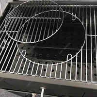 Parrilla Profesional Premium Moderna de Acero Corten, a Leña, con Indicador de Temperatura, Ventilaciones, Certificación CE, Carrito y Encendido Automático