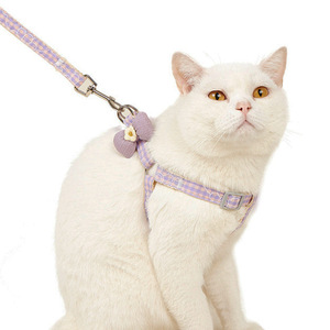 Pet Leash Anti Escape Vest Style Cat Harness Blue With Bow And Tulle Skirt For Small Cats - Product Image 5