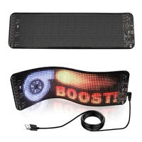Panneau LED souple 64x20, contrôlé par application, messages défilants programmables, enseigne lumineuse flexible, couleurs RVB, alimentation USB pour taxi