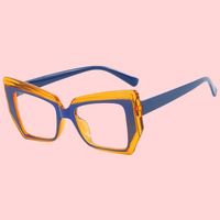 Lunettes unisexes rétro tendance œil de chat polygonales anti-lumière bleue avec monture solide et diamants personnalisés