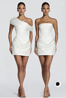 Robe plissée blanche sans bretelles, coupe ajustée, style décontracté, collection Printemps-Été 2027, sexy, pour le commerce transfrontalier