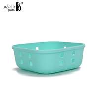 Ensemble de contenants de cuisine JASPER GLASS, boîtes de conservation alimentaire en verre avec étui en silicone, ensemble de contenants de cuisine