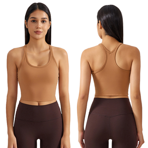 Nuovo Arrivo Top Yoga a Compressione da Donna, Top Corto Slim con Spalline per Fitness - Product Image 1