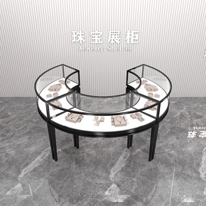 <span class=keywords><strong>2025</strong></span> thiết kế mới cong LED tủ kính tùy chỉnh đồ trang sức hiển thị truy cập được sử dụng cho giới thiệu - Product Image 2