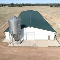 Bâtiment d'élevage moderne en acier ignifuge et anticorrosion pour ferme, avec toit galvanisé à chaud et étanche, à montage rapide
