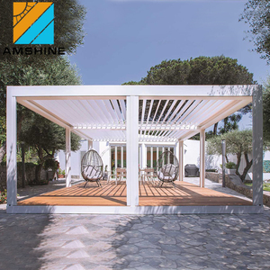 Auvent rétractable motorisé intelligent à lames orientables, protection solaire UV pour balcon, pergola en aluminium avec <span class=keywords><strong>moteur</strong></span> électrique - Product Image 5