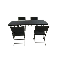 Table en rotin en plastique pliable de haute qualité de 6 pieds moderne pour le camping en plein air pour l'entrée Villa hôtel hôpital utilisation offre promotionnelle