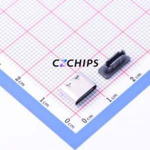 KH-TYPE-C-L6.5-6P-STM USB Connector SMD Connector Type-C Vertical Mount 6P - Product Image 1