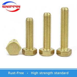 Nhà máy cung cấp M3 M4 <span class=keywords><strong>M5</strong></span> M6 M8 M10 M12 M16 Brass Metric chủ đề din933 đồng bên ngoài Hex đầu bu lông bên ngoài hình lục giác đầu vít - Product Image 4