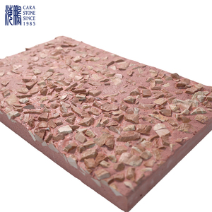 Laje de Terrazzo Vermelha com Superfície de Rocha Natural Personalizada, Durável e Resistente a Manchas para Interiores Residenciais e Comerciais - Product Image 6