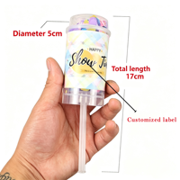 Tube lance-confettis à pousser 17 cm, portable, pour mariage, anniversaire, fournitures de fête, décoration, vente en gros