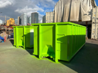 Conteneur à déchets robuste en acier Q235 écologique Autbound, 1200 kg, surface peinte par pulvérisation, équipement de traitement des déchets, garantie 1 an
