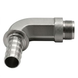 Personnalisé SS316 90. Raccord coudé mâle NPT pour tuyau hydraulique marin, eau et air, pièces usinées OEM - Product Image 3