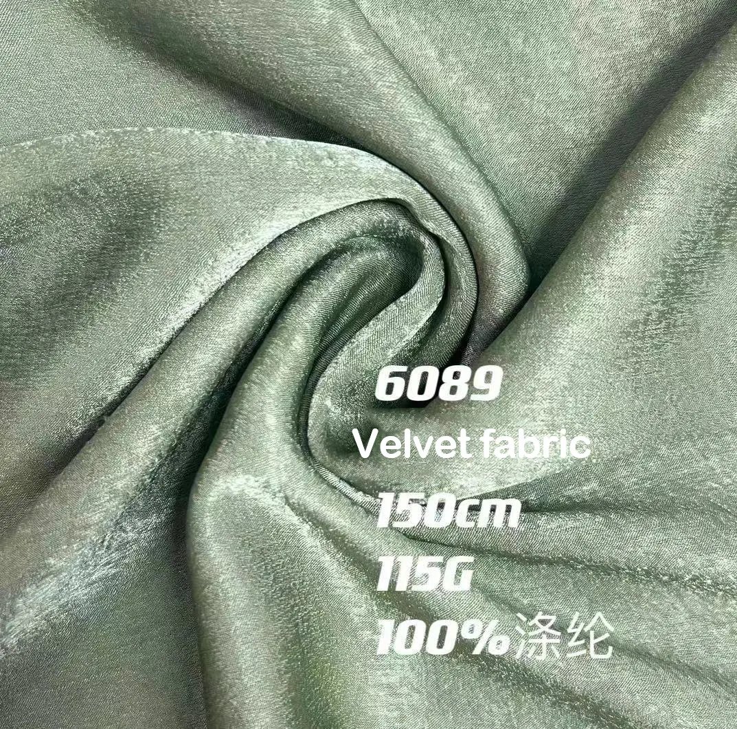 Damen Stoff Herstellung 100% Polyester Samt Stoff für Kleid maßge schneiderte Farben Kleidungs stück Textil stoff