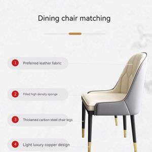 Bộ bàn ghế đá cẩm thạch cao cấp 6 chỗ ngồi bán buôn dành cho nhà hàng khách sạn hạng sao. - Product Image 5