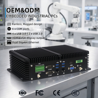 Ordinateur industriel sans ventilateur embarqué RS232 RS485 Intel Core i5 i7, appareil de calcul en périphérie, hôte de signalisation numérique avec GPIO, mini PC