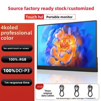 Moniteur portable tactile OLED 4K de 15,6 pouces, écran externe étendu pour ordinateurs portables, PS5 et consoles de jeux