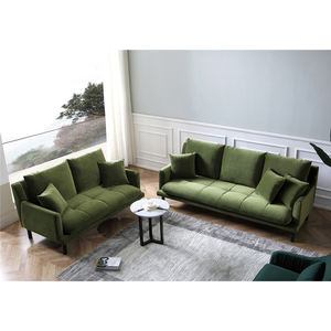 可定制军绿色布艺沙发套装软角3-<span class=keywords><strong>2</strong></span>客厅家具木质Uppity绿色布艺沙发 - Product Image 2