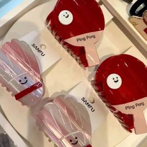 Pinza para el Cabello de Resina Sanfu con Diseño de <span class=keywords><strong>Tenis</strong></span> de Mesa, Accesorios para el Cabello, Pasador con Diseño de Dibujos Animados, Estilo Deportivo - Product Image 2