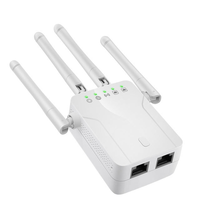 300Mbps WiFi Repeater Signal Booster 2.4GHz WiFi Range Extender with 4PCS Antenna Long Range Wireless Network Repeater AP Mode