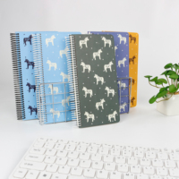 Ensemble complet de carnets d'écriture avec motif de cheval de Dalå, cadeaux et souvenirs uniques, reliure spirale, 100 pages, carnet avec motif de cheval de Dalå