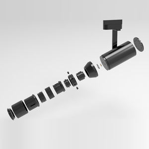 Moderner Fokus Cob Rail LED-Licht projektor 220V PVC-Körper Zoo mable Shape able Cut für Museum Art Gallery Paintings 3-Draht-Schiene - Product Image 5