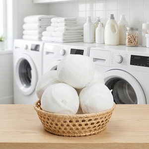 Bolas de Lana Natural Personalizadas para <span class=keywords><strong>Secadora</strong></span>, Reducen la Estática y las Arrugas, Bolas para <span class=keywords><strong>Lavadora</strong></span> - Product Image 2