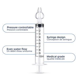 Dispositif d'irrigation nasale pour bébé, type <span class=keywords><strong>seringue</strong></span> de sécurité en PVC, approuvé CE ISO, 10 ml, 4 pièces, pour <span class=keywords><strong>lavage</strong></span> nasal et rhinite - Product Image 3