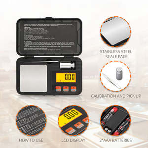 Hot Selling High Accuracy Stainless Steel Pocket Scale <b>Digital</b> 500g 0.001g Jewelry Weight Measuring <b>Battery</b> Powered - Product Image 3