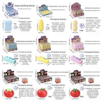 Coffret de jouets anti-stress en briques de construction croustillantes faites à la main, à rebond lent, son ASMR, pour le bureau, soulagement de l'anxiété, cadeau