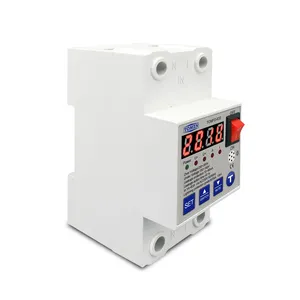 63A Automatic Reconnect Circuit Breaker Over And Under Voltage Over Current Leakage Protection Surge Protect Protector Relay