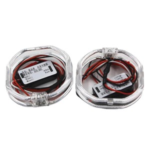 Ojos de Ángel LED de 2.5 Pulgadas (76mm) Cuadrados DRL para Modificación de Faros de Coche con Arnés de Cables - Product Image 1