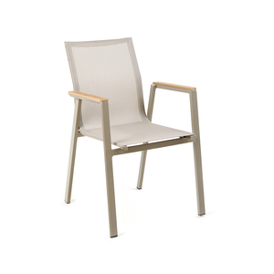 Muebles de Jardín Minimalistas para Patio, Sillas de Aluminio con Brazos Apilables, Resistentes al Agua, con Tela Teslin - Product Image 2