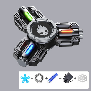 Syh1442 Fidget <span class=keywords><strong>spinner</strong></span> Đồ chơi cho trẻ em người lớn ngón tay kim loại phát sáng trong bóng tối Quà Tặng hiện tại cậu bé người đàn ông chống lo lắng ngón tay con quay hồi chuyển - Product Image 5