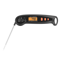 Thermomètre à viande numérique pour BBQ Cuisson Griller Étanche Lecture instantanée Sonde en acier inoxydable ABS Contrôleur de température Batterie