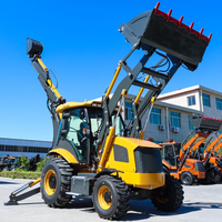 Chargeuse sur pneus polyvalente JCB avec moteur Cummins, mini-chargeuse 4x4, pelle rétrocaveuse EPA, hydraulique Eaton haute efficacité