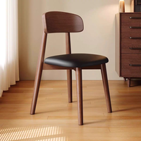 Chaise d'appoint moderne minimaliste en chêne naturel avec coussin beige amovible pour la maison et l'hôtel
