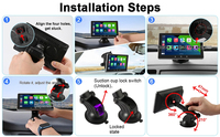 Écran sans fil CarPlay Portable Android Auto Écran MP5 Lecteur stéréo de voiture Support sans fil Commande au volant Écran CarPlay