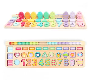 Regalo per bambini giocattoli Montessori abbinati a nuovi giochi educativi conteggio geometrico intelligente 6 <span class=keywords><strong>in</strong></span> 1 puzzle coordinati - Product Image 3