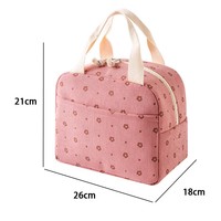 Sac isotherme promotionnel portable en velours côtelé pour le déjeuner, idéal pour adultes, enfants et étudiants, pour filles