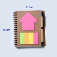 Lot de blocs-notes adhésifs personnalisés avec logo, carnet à spirale et stylo, idéal pour le bureau, l'école ou comme cadeau promotionnel