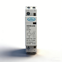 Contactor Modular Miniatura HANDELE HDH8-25E, 1 Polo, 25A/20A/16A, 24V CA/CC, Aislamiento de 500V, 50/60Hz, Montaje en Riel DIN, Uso AC-7a/7b