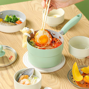 ชุดกระทะซอสและกระทะทอดแบบนอนสติ๊ก,ชุดเครื่องครัวก้นเหนี่ยวนำ Bakelite-3ชิ้นชุด Home Cooking เซรามิกสีเทาอลูมิเนียมอัลลอย - Product Image 5