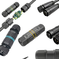 Connecteur rapide étanche M20 série IP68, faisceau de câblage en ligne haute intensité de type T à montage sur panneau